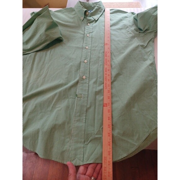 Ralph Lauren Classic green check cotton buttondown shirt mens L preppy office - Picture 8 of 11